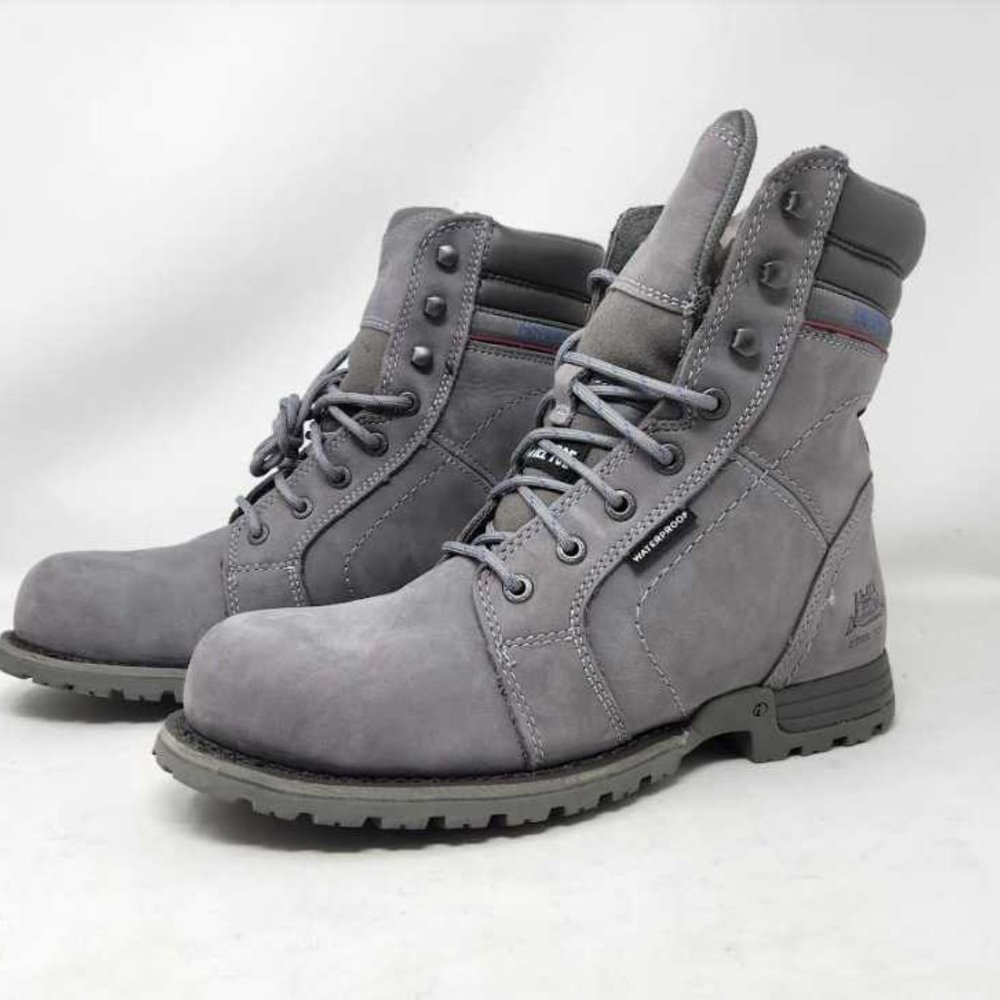 Women's 11 Cat Footwear Caterpillar Echo waterproof steel toe grey work boots - Picture 11 of 15